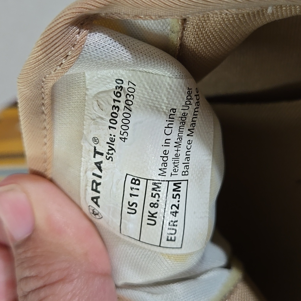 Ariat Fuse Navajo Mustard Sneakers - Picture 7 of 8